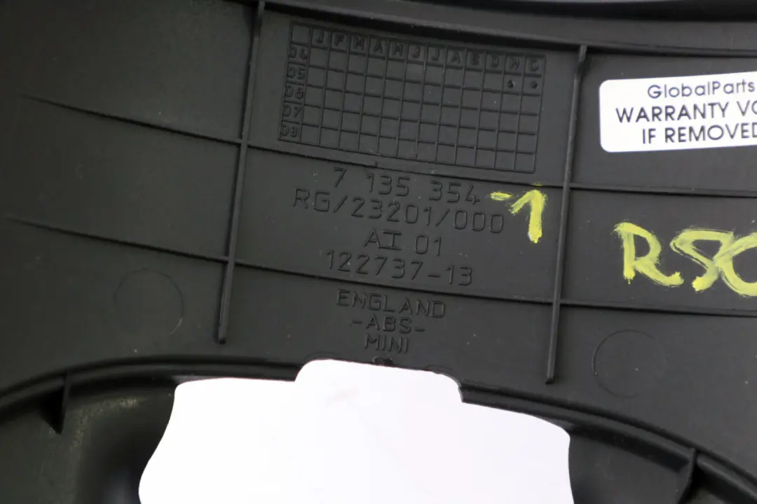 Verkleidung Lenksäule oben 5145 für BMW Mini Cooper One 1 R50 R52 R53 mit Teilenummer 7135354 BMW Mini Cooper One 1 R50 R52 R53 Verkleidung Lenksäule oben 5145 - SKU 7135354-1 - Teilenummer 7135354