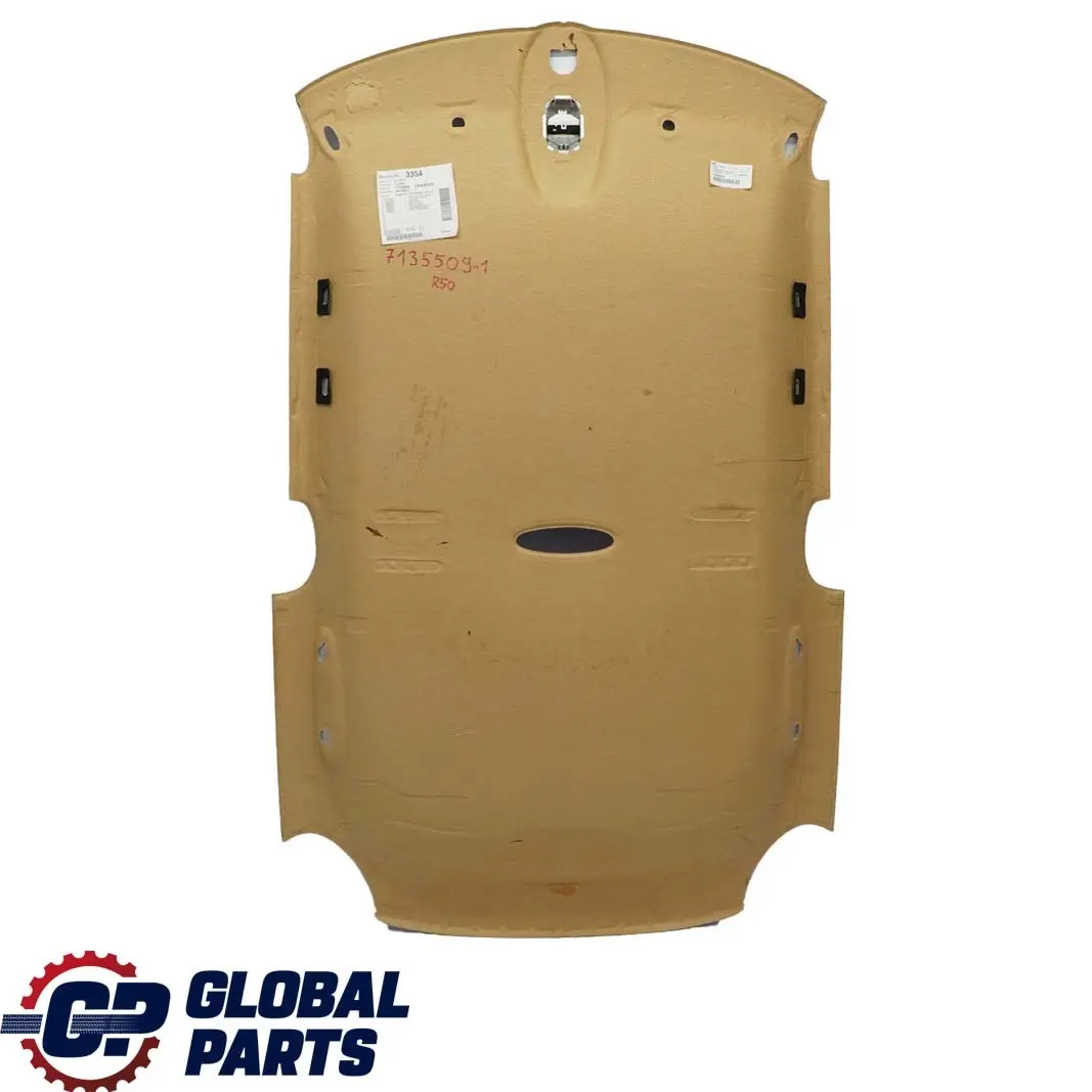 Mini Cooper One R50 R53 Headlining Moulded Roof Lining Horizon Grey 7134568 - SKU 7135509-1 - Part number 7135509