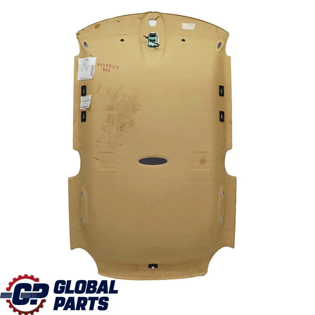  Genuine BMW Mini Cooper One R50 R53 Headlining Moulded Roof Lining Horizon Grey - SKU 7135509 - Part number 7135509