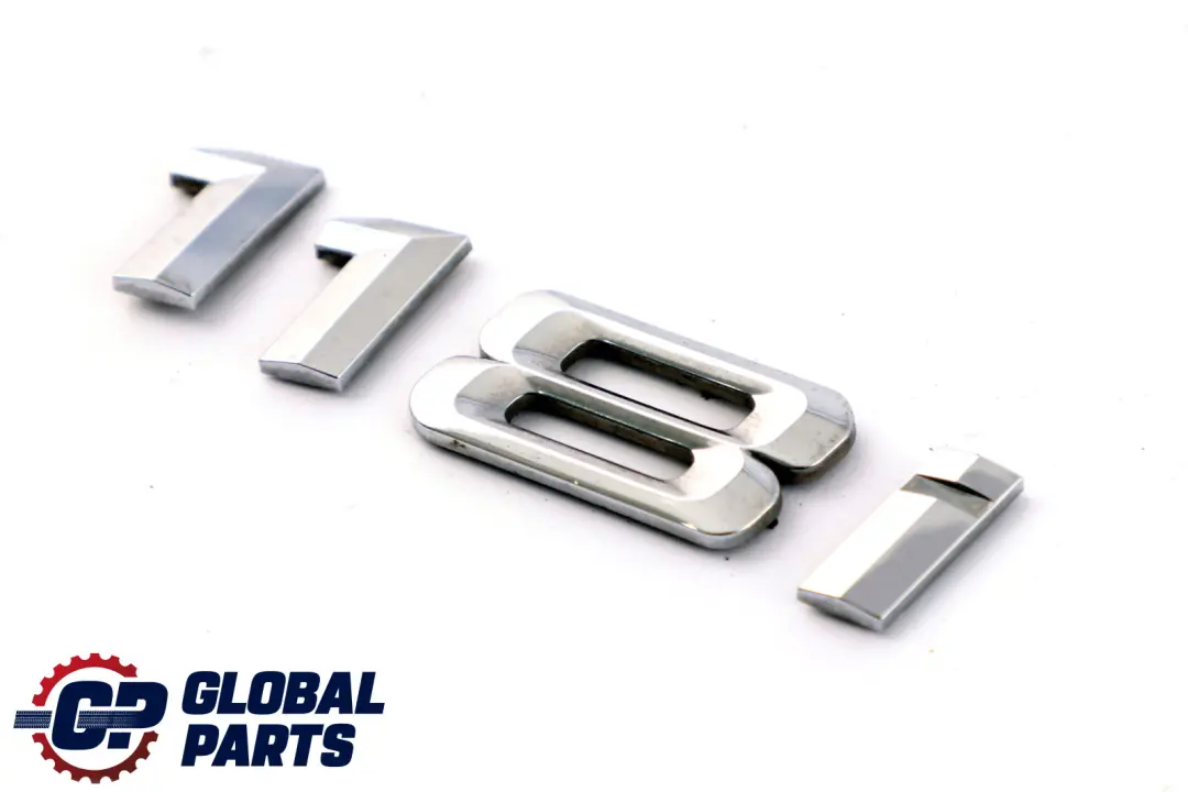 GENUINE BMW 1 Series E81 E87 F20 F21 EMBLEM ADHERED REAR 118i PETROL to with Part number 51147135548 GENUINE BMW 1 Series E81 E87 F20 F21 EMBLEM ADHERED REAR 118i PETROL - SKU 7135548 - Part number 51147135548