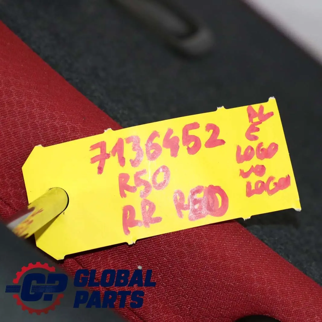 Back Seat Right O/S Cloth Molette Backrest Tartan Red to BMW Mini R50 Rear with Part number 7136451 BMW Mini R50 Rear Back Seat Right O/S Cloth Molette Backrest Tartan Red - SKU 7136452 - Part number 7136451