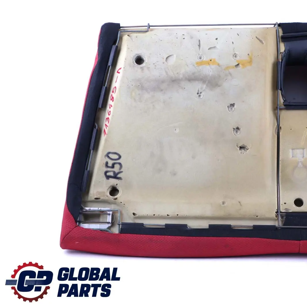 Mini Cooper R50 Asiento Trasero Banco Base Tela Cuero Molette Tartan Rojo - SKU 7136485-1 - Número de pieza 7136485