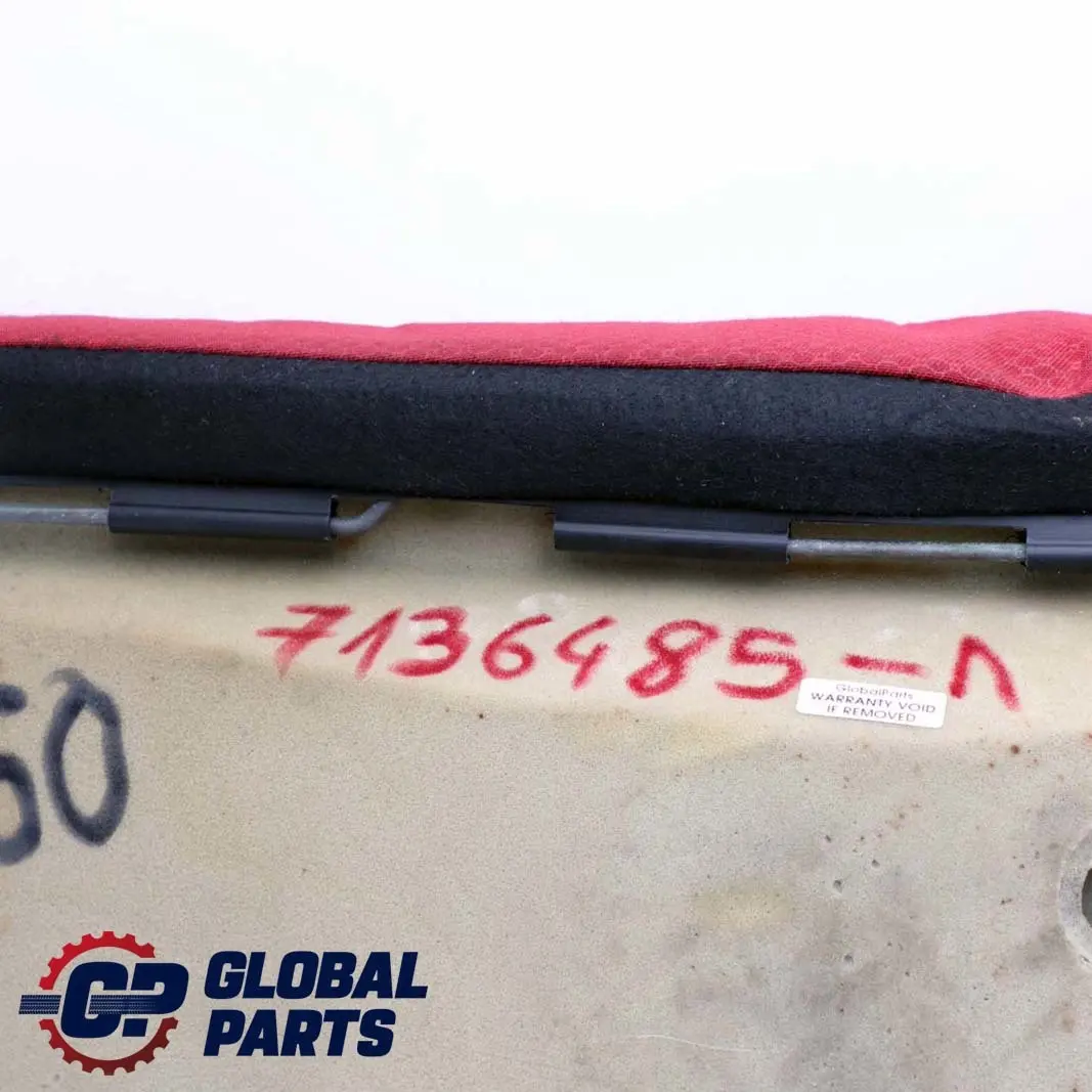 Back Bench Base Cloth Leather Molette Tartan Red to Mini Cooper R50 Rear Seat with Part number 7136485 Mini Cooper R50 Rear Seat Back Bench Base Cloth Leather Molette Tartan Red - SKU 7136485-1 - Part number 7136485
