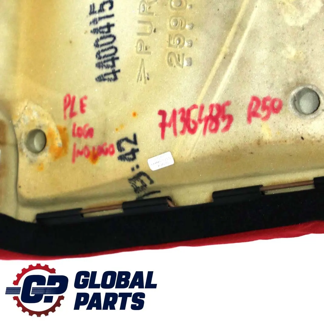 BMW Mini Cooper R50 Rear Seat Back Cover Bench Base Cloth Molette Tartan Red - SKU 7136485 - Part number 7136485