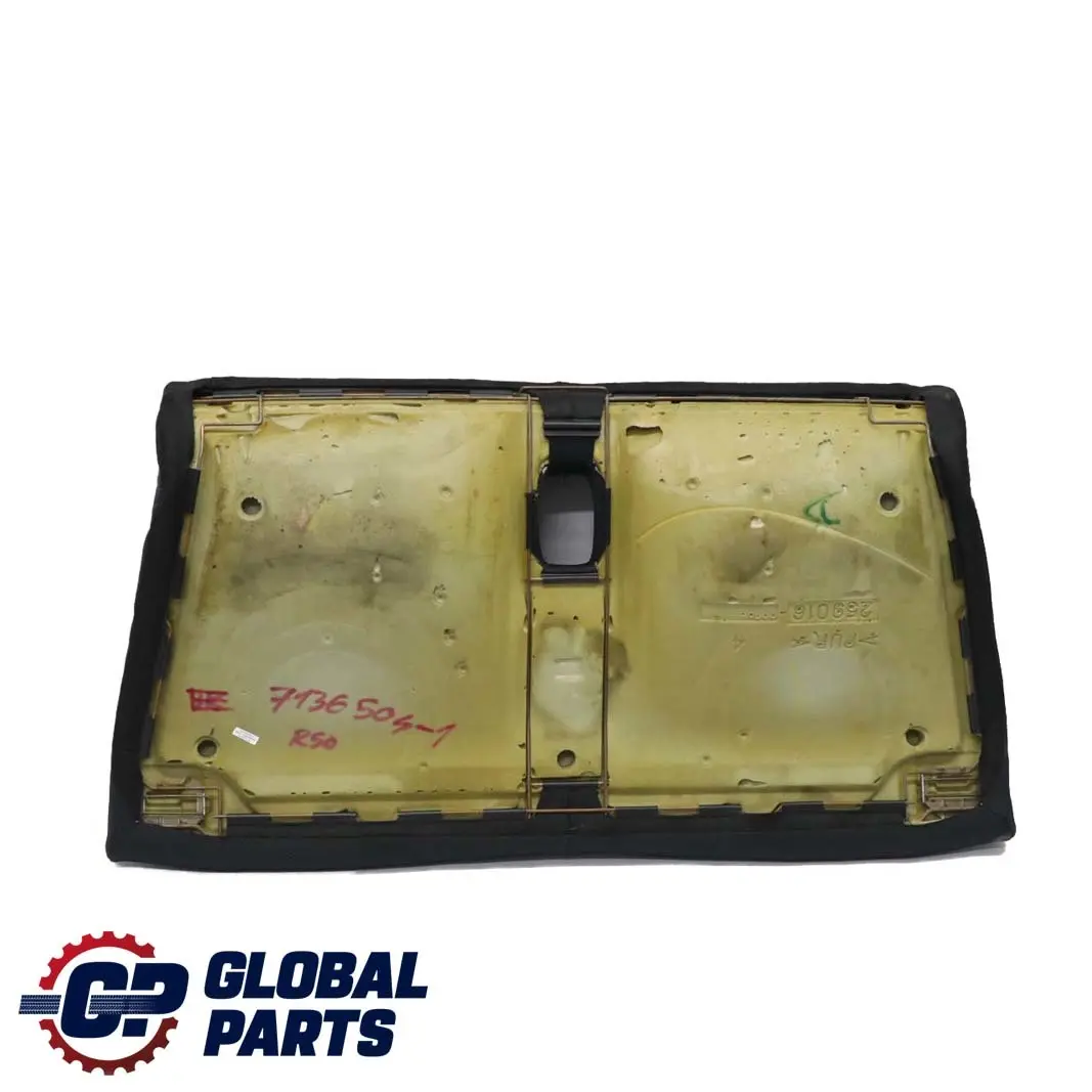 BMW Mini Cooper R50 1 Rear Seat Back Bench Sofa Base Cover Cloth Panther Black - SKU 7136504-1 - Part number 7136504