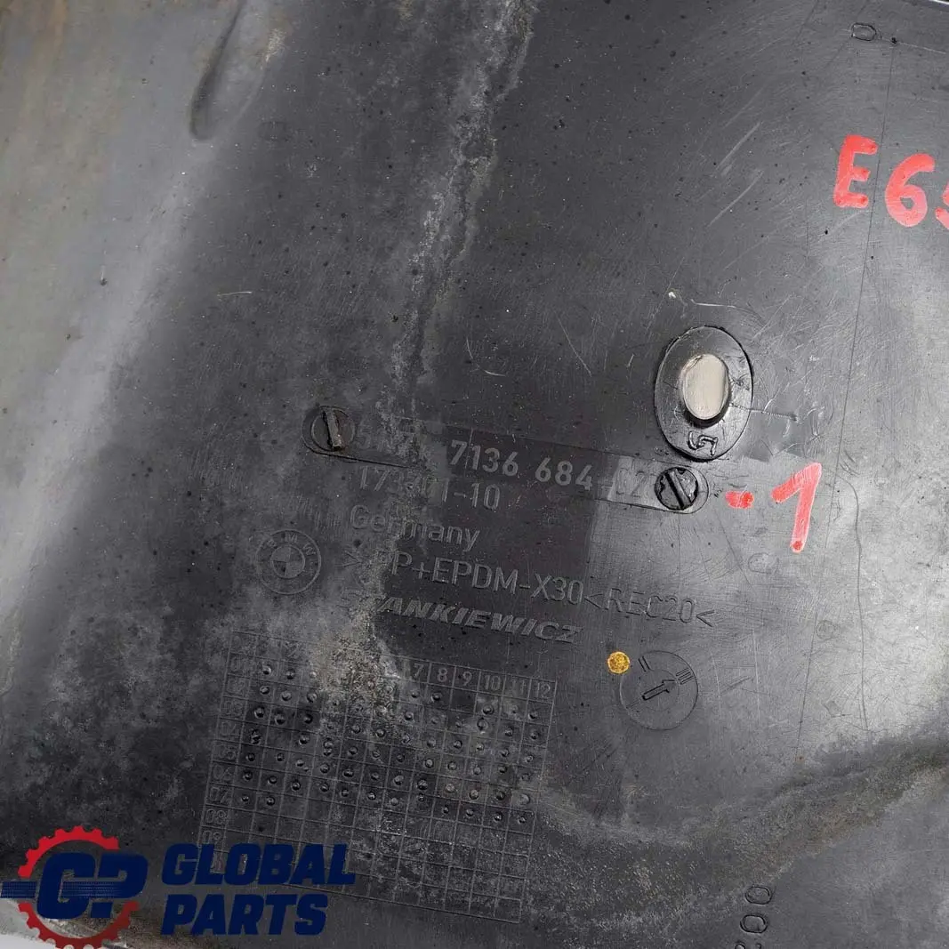 Cubierta del Paso De Rueda Delantero Derecho para BMW E65 E66 1 con número de pieza 7136684 BMW E65 E66 1 Cubierta del Paso De Rueda Delantero Derecho - SKU 7136684-1 - Número de pieza 7136684