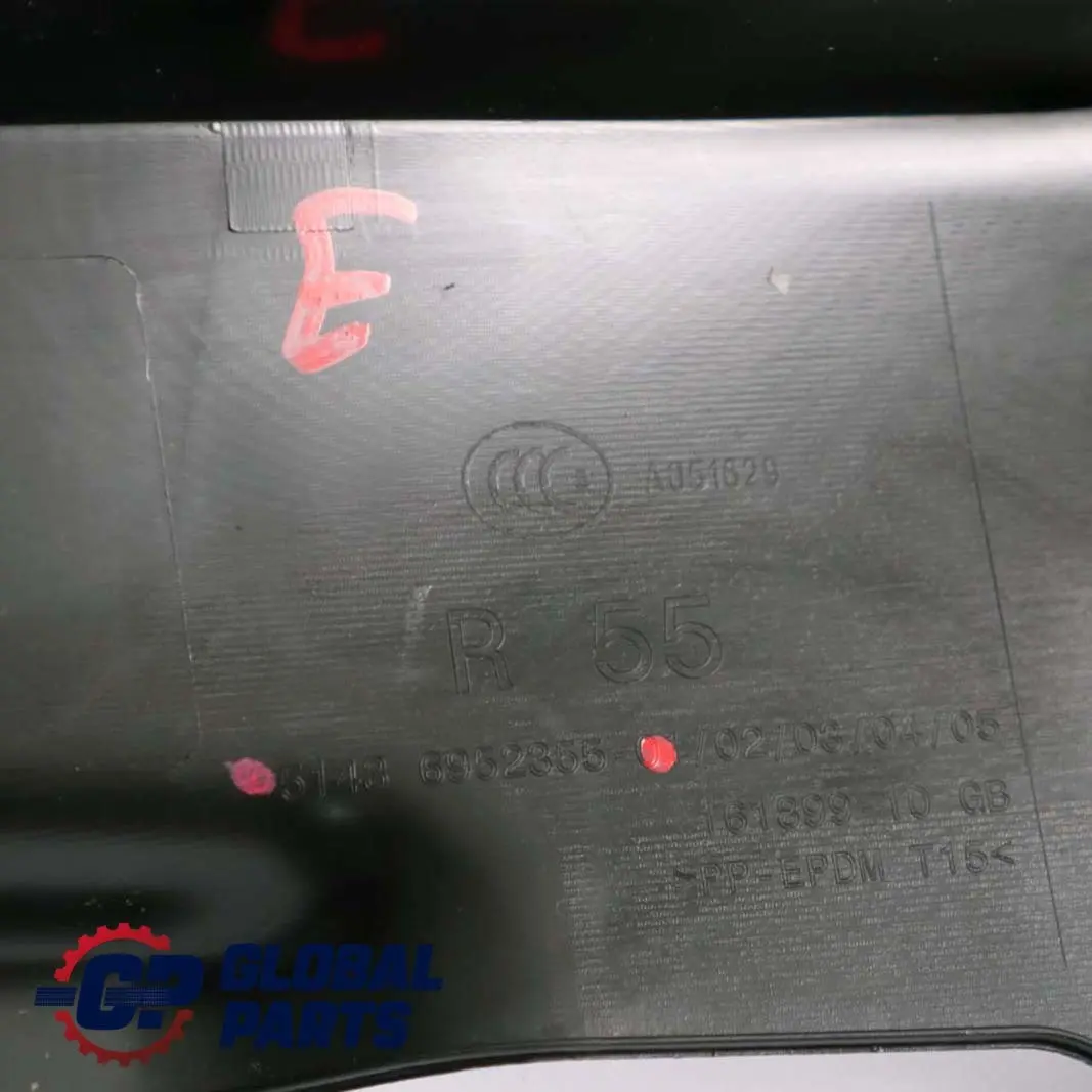 Mini Cooper One R56 Carenage Lateral Dessous a L'Avant Gauche Noir - SKU 7136791 - Numéro de pièce 7136791