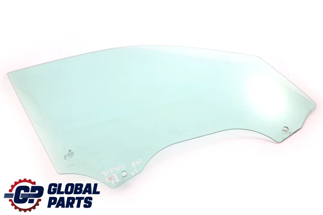 BMW X5 Series E70 Front Right O/S Door Side Green Window Glass AS2 - SKU 7137014 - Part number 7137014