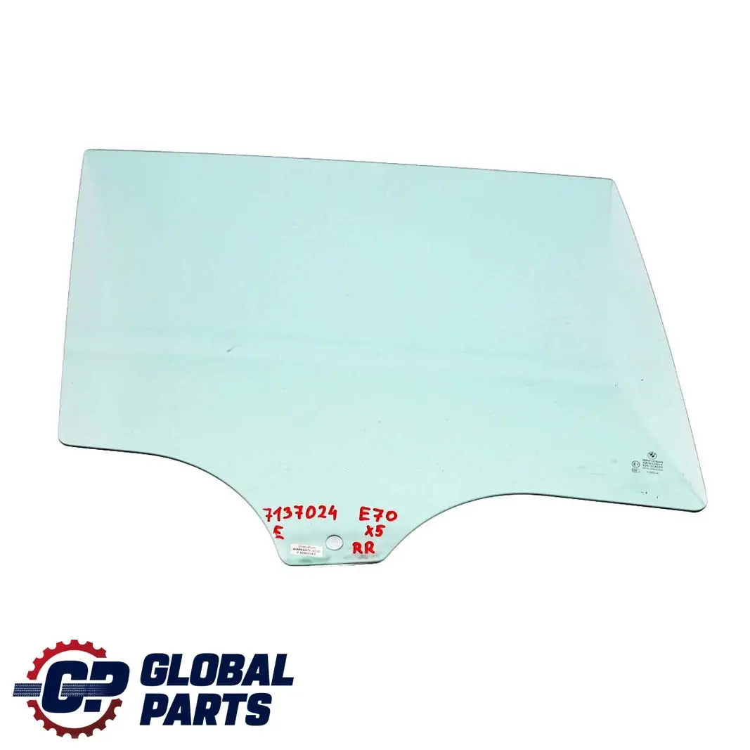 Right Door O/S Side Window Glass Green AS2 to BMW X5 Series E70 Rear with Part number 7137024 BMW X5 Series E70 Rear Right Door O/S Side Window Glass Green AS2 - SKU 7137024 - Part number 7137024