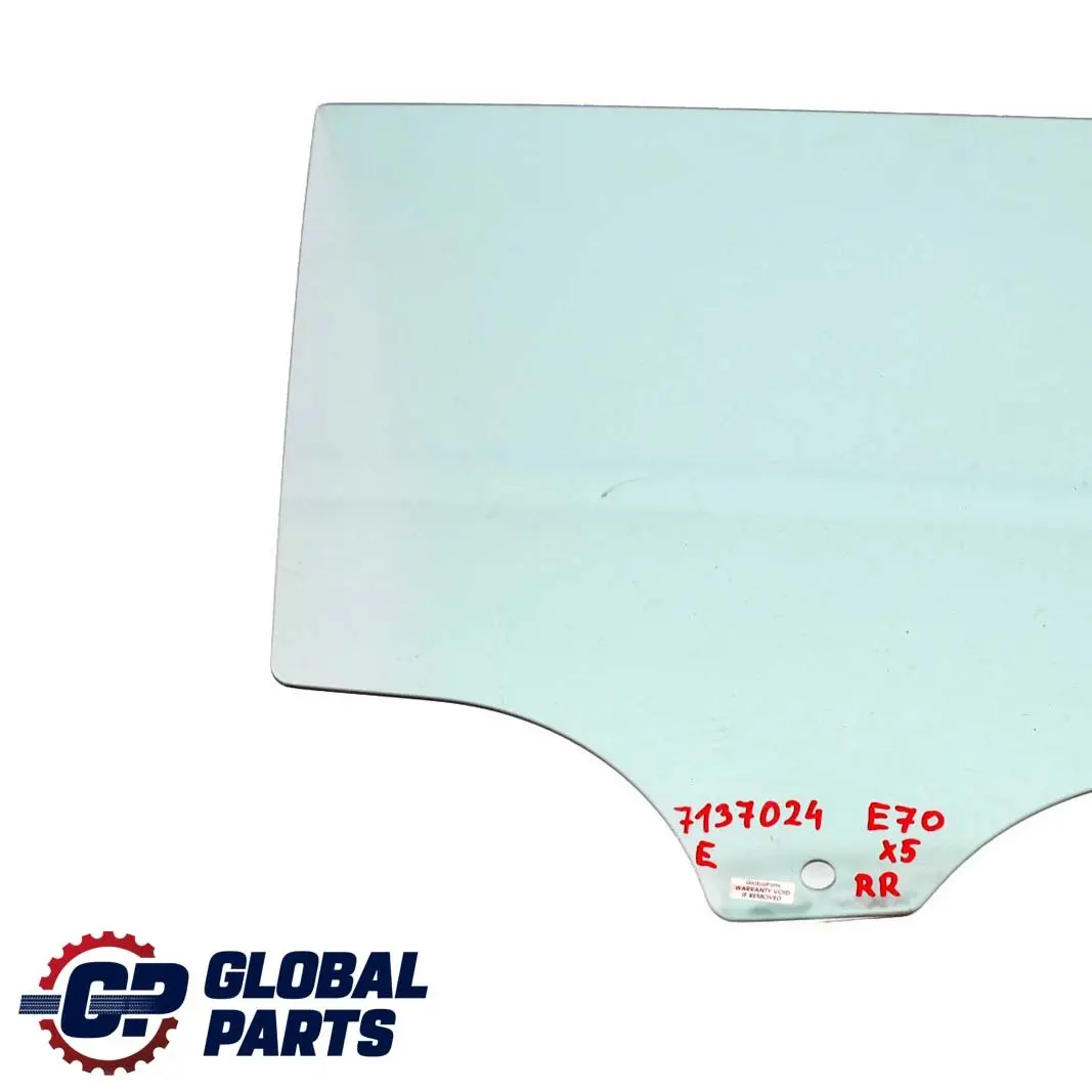 BMW X5 Series E70 Rear Right Door O/S Side Window Glass Green AS2 - SKU 7137024 - Part number 7137024