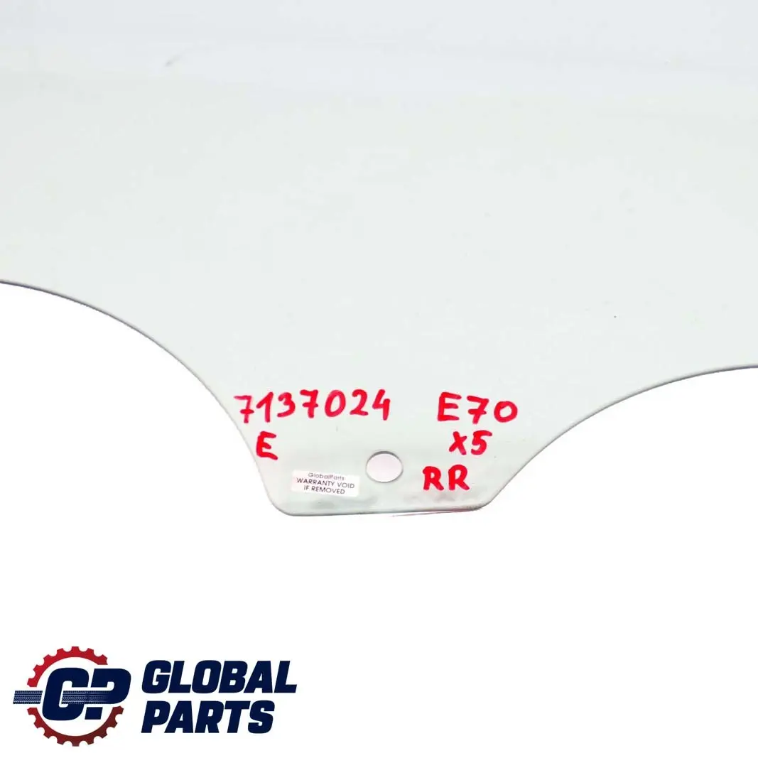 BMW X5 Series E70 Rear Right Door O/S Side Window Glass Green AS2 - SKU 7137024 - Part number 7137024