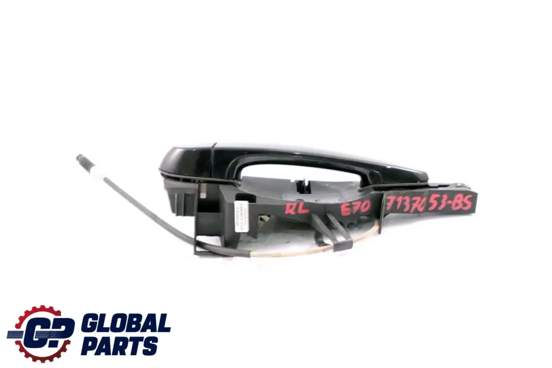 BMW X5 X6 Series E70 E71 Rear Left Grab Handle N/S Exterior Black Sapphire 475 - SKU 7137053-BS - Part number 7137053