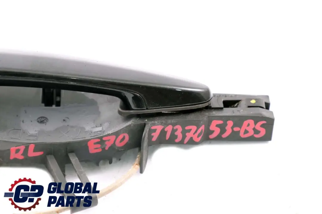 BMW X5 X6 E70 E71 Maniglia Porta Esterna Posteriore SX Black Zaffiro Metallo - SKU 7137053-BS - Numero di parte 7137053