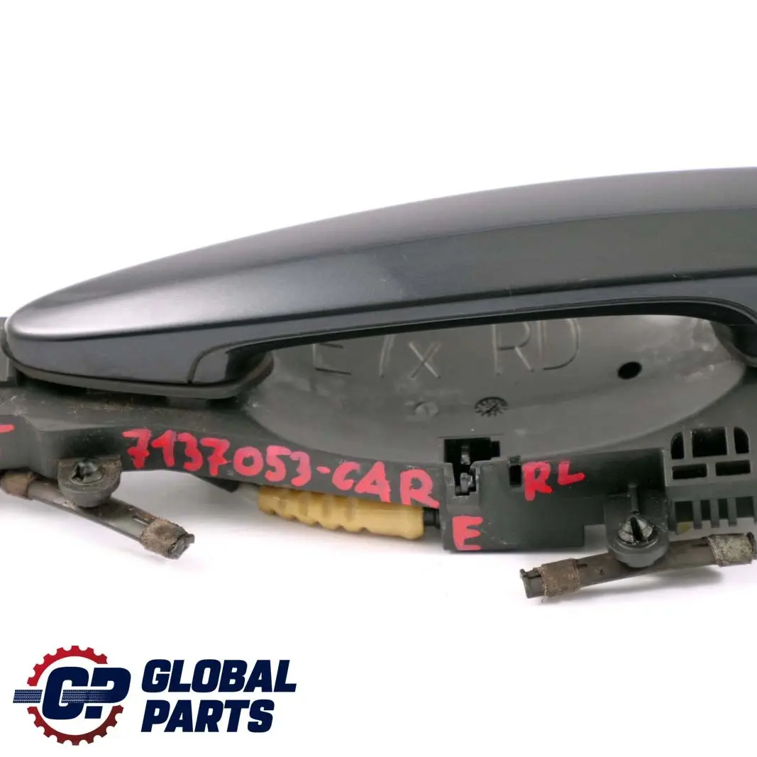 BMW X5 X6 Series E70 E71 Rear Left Grab Handle N/S Exterior Carbonschwarz Black - SKU 7137053-CAR - Part number 7137053
