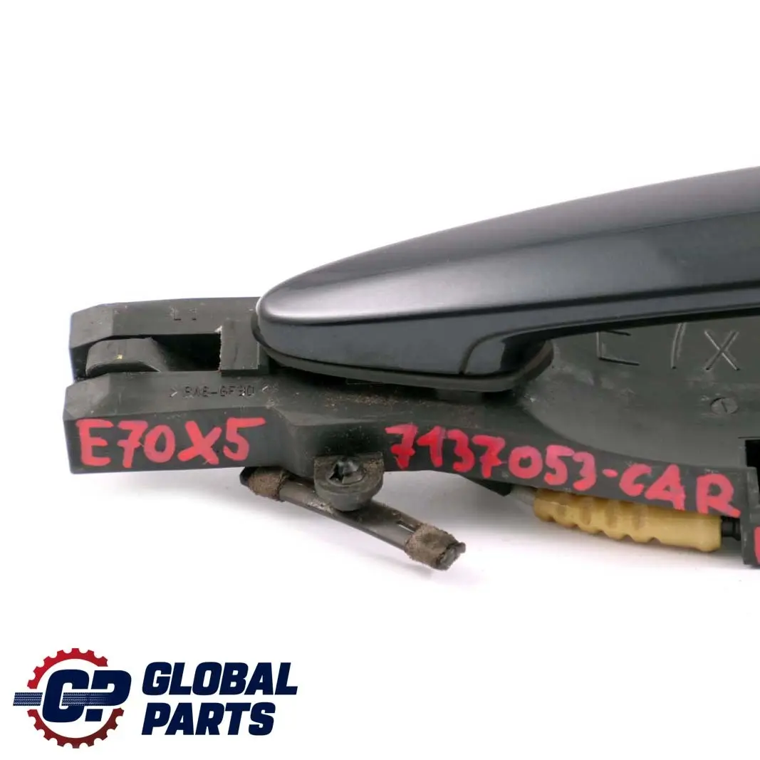 BMW X5 X6 Series E70 E71 Rear Left Grab Handle N/S Exterior Carbonschwarz Black - SKU 7137053-CAR - Part number 7137053