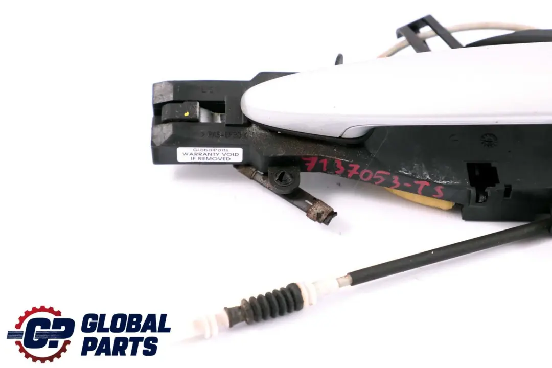 Asidero Trasero Izquierdo Exterior Titansilber Plata para BMW X5 X6 E70 E71 con número de pieza 7137053 BMW X5 X6 E70 E71 Asidero Trasero Izquierdo Exterior Titansilber Plata - SKU 7137053-TS - Número de pieza 7137053