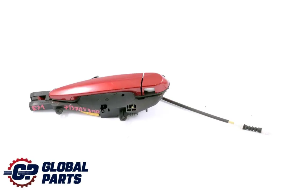 Left Grab Handle N/S Exterior Vermilion Red A82 to BMW X5 X6 Series E70 E71 Rear with Part number 7137053 BMW X5 X6 Series E70 E71 Rear Left Grab Handle N/S Exterior Vermilion Red A82 - SKU 7137053-VER - Part number 7137053