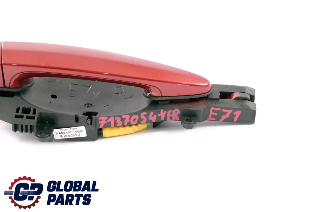 BMW X5 X6 Series E70 E71 Rear Right Grab Handle O/S Exterior Vermilion Red A82 - SKU 7137054-VER - Part number 7137054