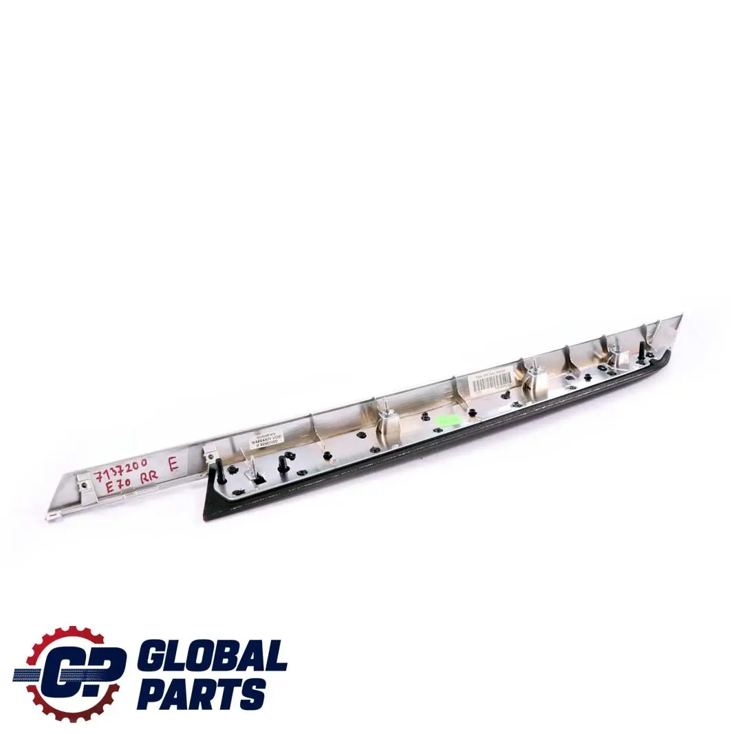 Embellecedor Puerta Trasera Derecha Tapa Tira Madera Nogal para BMW E70 con número de pieza 7137200 BMW E70 Embellecedor Puerta Trasera Derecha Tapa Tira Madera Nogal - SKU 7137200 - Número de pieza 7137200
