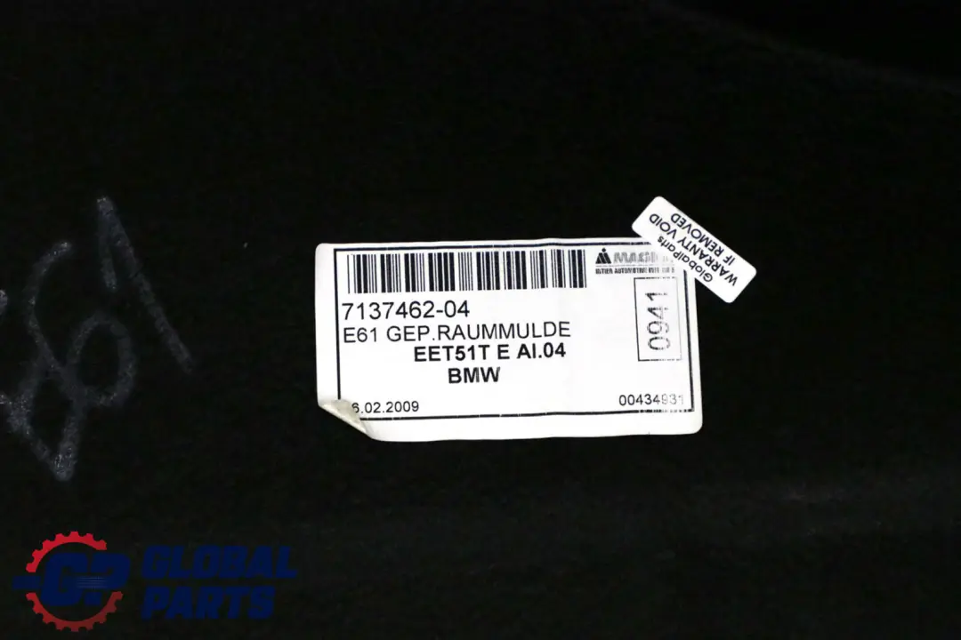BMW E61 E61N TOURING BOOT CARPET MAT TRIM PANEL SPARE WHEEL - SKU 7137462 - Part number 7137462