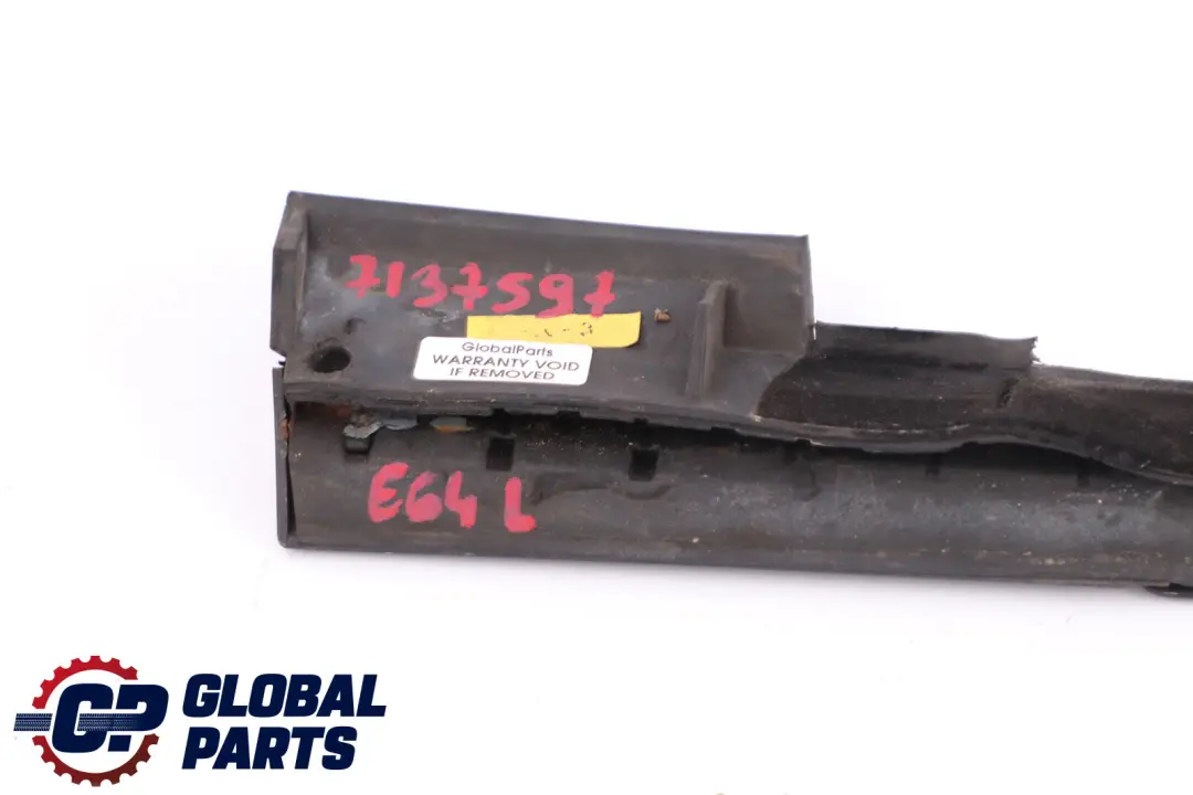 E64N LCI Cabrio Left Door N/S Outer Weatherstrip Strip Schwarz to BMW 6 Series E64 with Part number 7137597 BMW 6 Series E64 E64N LCI Cabrio Left Door N/S Outer Weatherstrip Strip Schwarz - SKU 7137597 - Part number 7137597