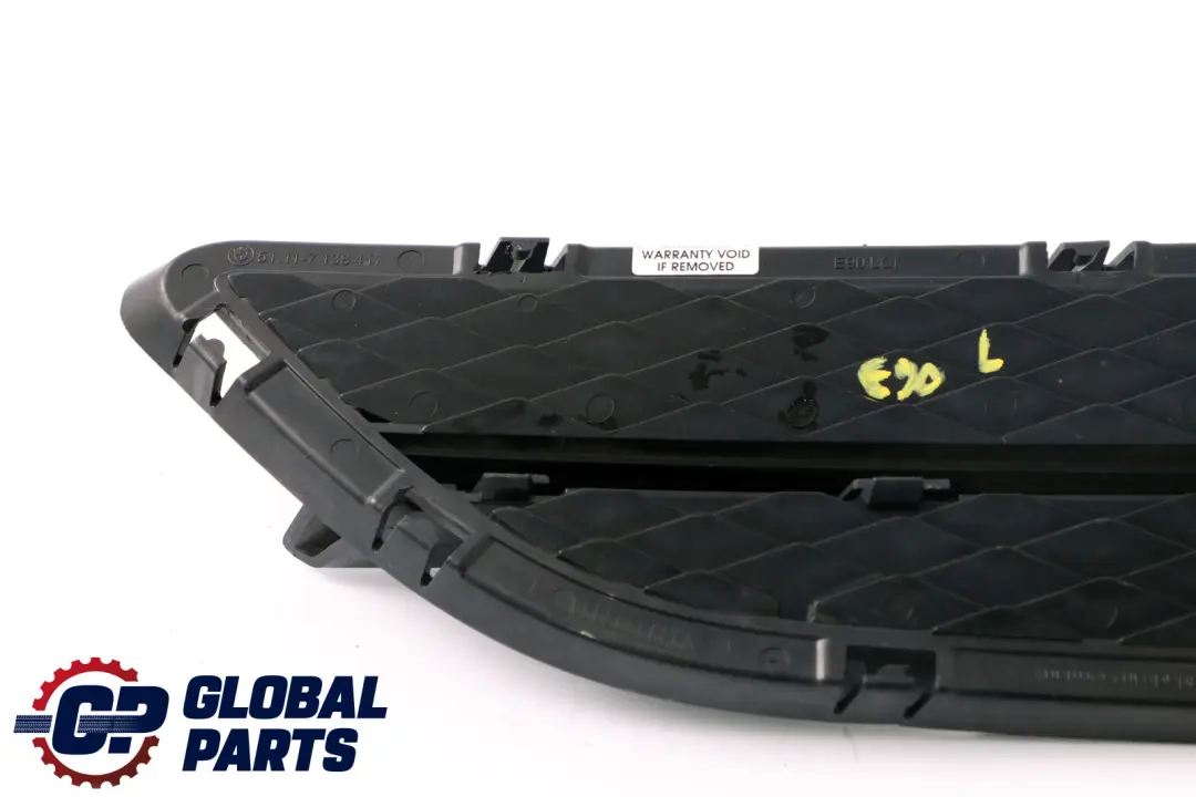 Parachoques Delantero Rejilla Cerrada Tapa Izquierda para BMW E90 E91 LCI con número de pieza 7138417 BMW E90 E91 LCI Parachoques Delantero Rejilla Cerrada Tapa Izquierda - SKU 7138417 - Número de pieza 7138417