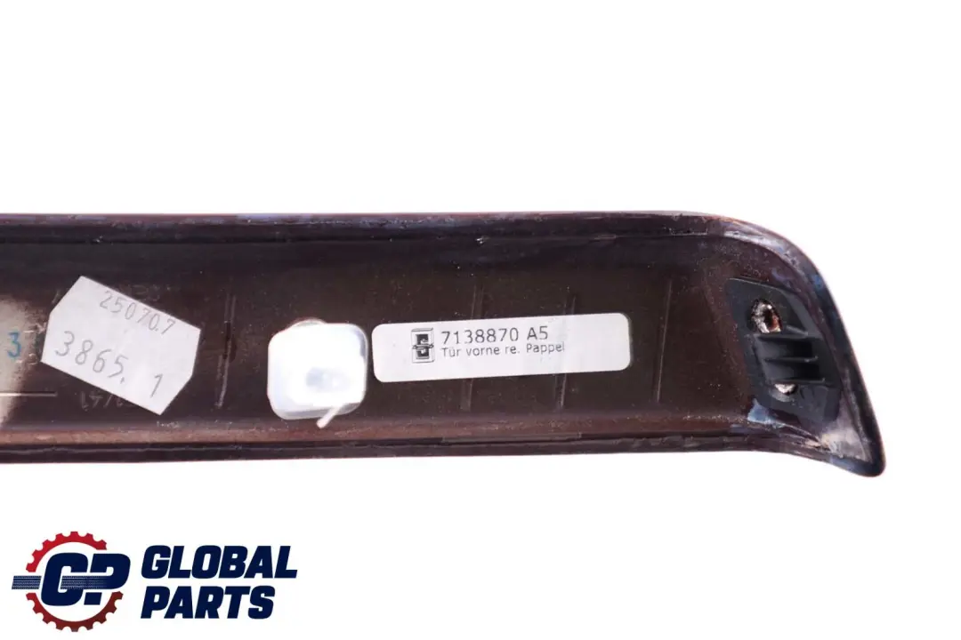 BMW E90 E91 Verkleidung Tür vorne rechts Leiste Holz Pappel Maserung - SKU 7138870 - Teilenummer 7138870