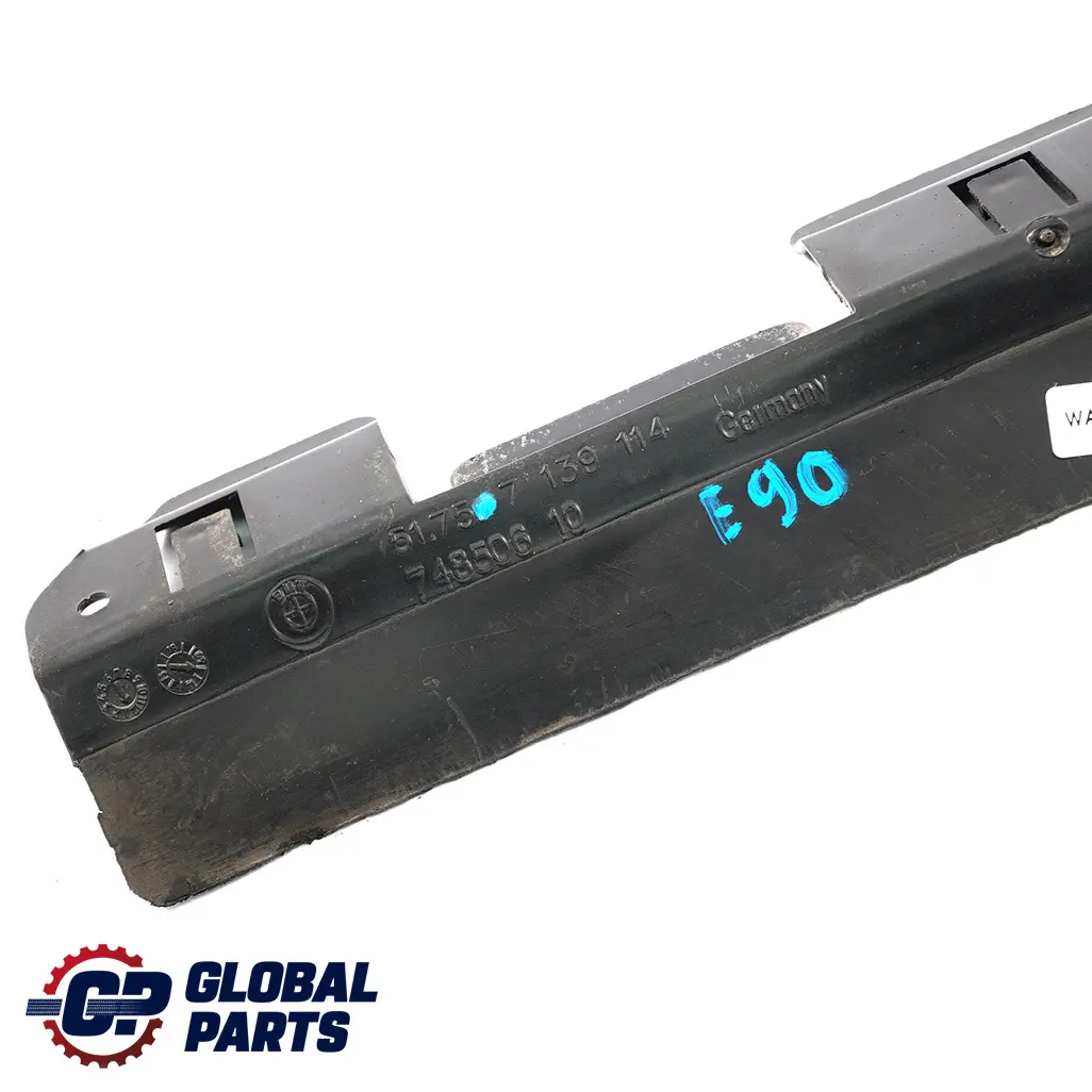 BMW E87 E90 E91 Bajo la Carroceria Placa de deslizamiento Deflector agua Labio - SKU 7139114 - Número de pieza 7139114