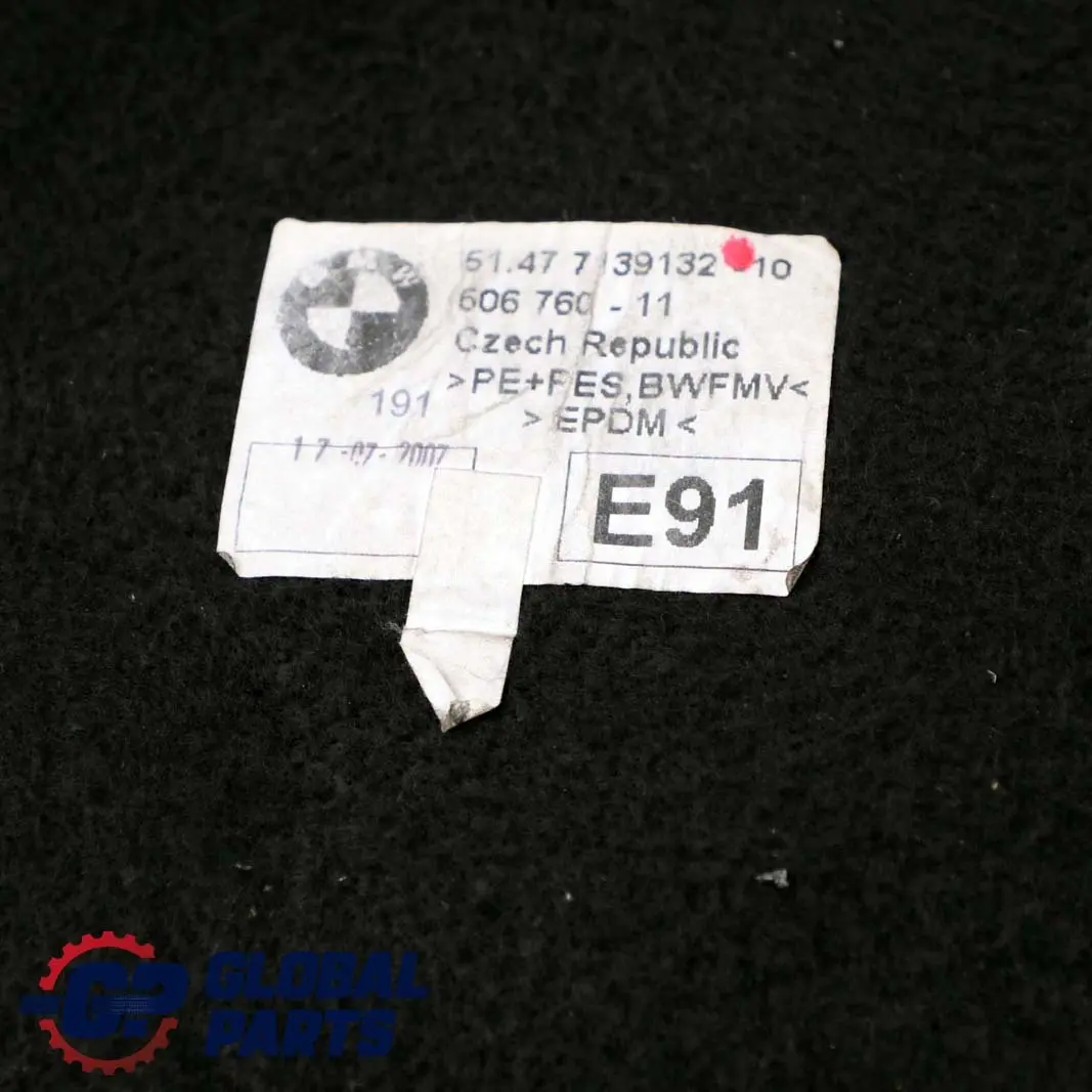 BMW 3 Series E91 Touring Sound Insulation Rear Bench Floor - SKU 7139132 - Part number 7139132
