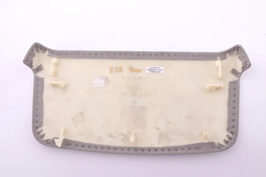 Verkleidung Abdeckung Dachhimmel Hinten Grau für BMW E92 mit Teilenummer 6955208 BMW E92 Verkleidung Abdeckung Dachhimmel Hinten Grau - SKU 7139298 - Teilenummer 6955208