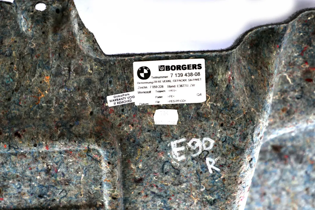 Garniture Latérale Droite De Coffre Grise Pour BMW Série 3 E90 (Réf. ) pour à propos du numéro de pièce 7139438 Garniture Latérale Droite De Coffre Grise Pour BMW Série 3 E90 (Réf. ) - SKU 7139438-1 - Numéro de pièce 7139438