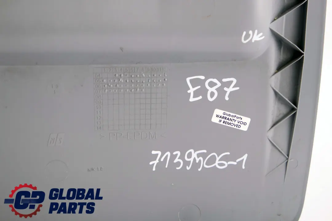 BMW E87 Asiento Panel Trasero Alaskagrau - SKU 7139506-1 - Número de pieza 7139506