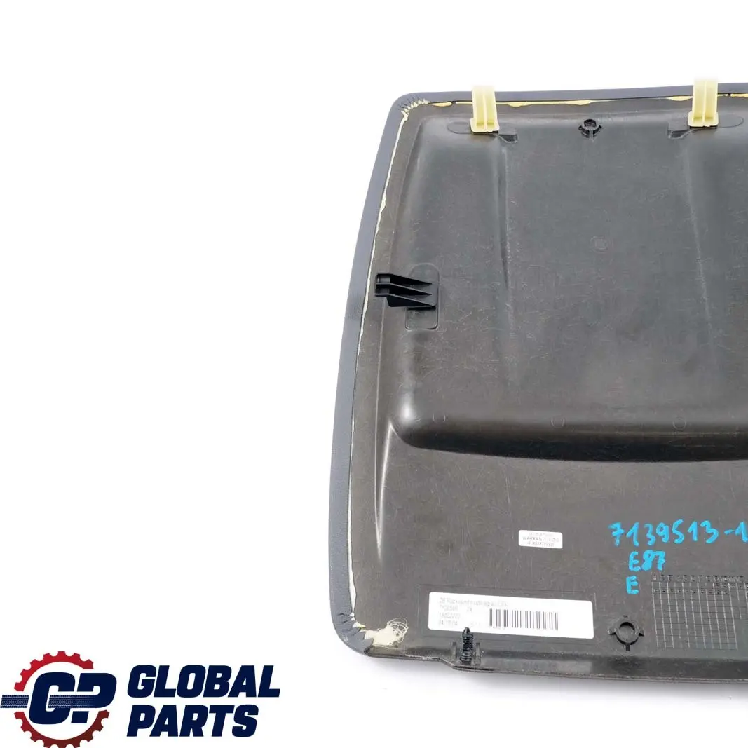 BMW 1 Series E87 Front Seat Rear Panel Cover Alaskagrau Grey 7139513 - SKU 7139513-1 - Part number 7139506