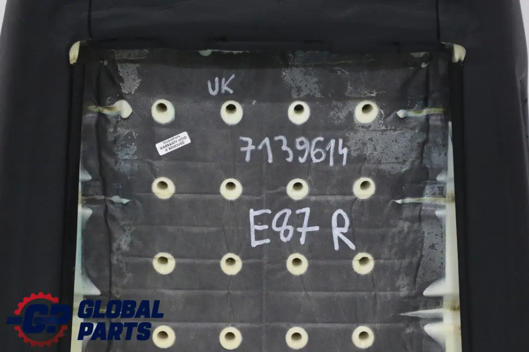 Calefacción Delantera Derecha Cuero Boston Interior Cubierta Respaldo para BMW E87 con número de pieza 7139614 BMW E87 Calefacción Delantera Derecha Cuero Boston Interior Cubierta Respaldo - SKU 7139614-1 - Número de pieza 7139614