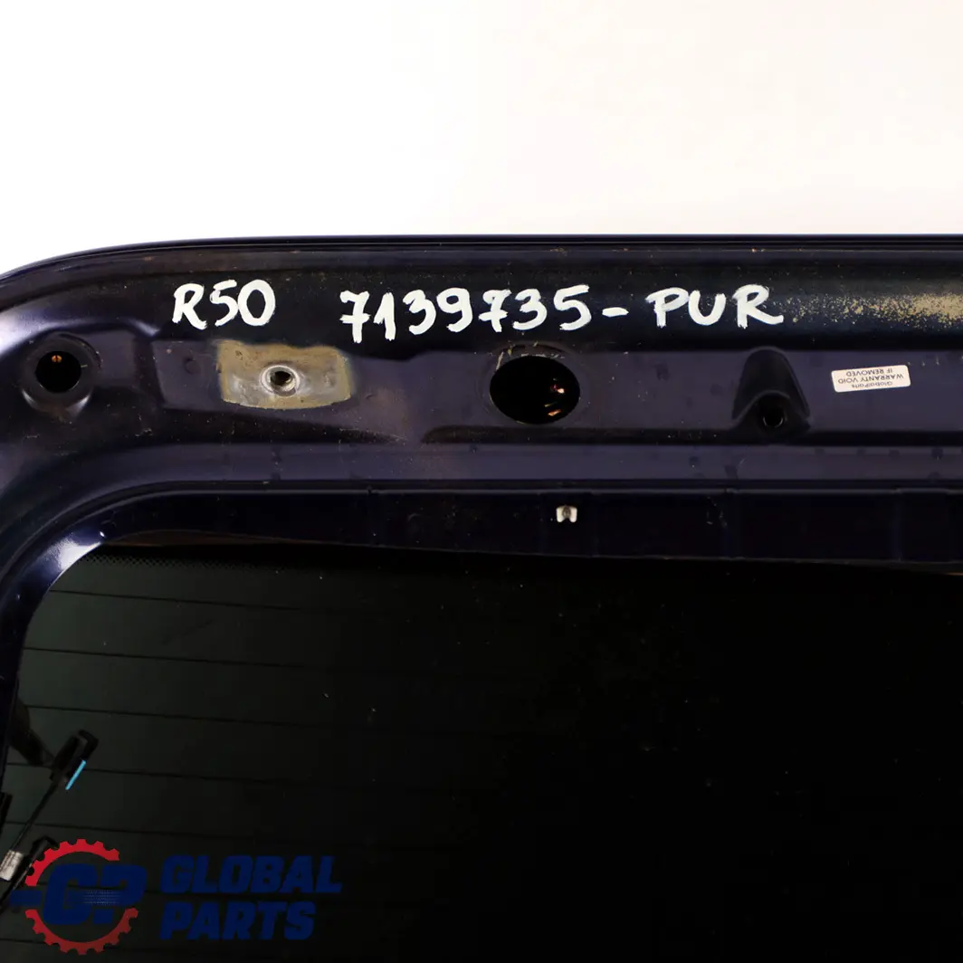 Boot Trunk Lid Tailgate Black-eye Purple Metallic - A24 to BMW Mini Cooper R50 R53 with Part number 7139735 BMW Mini Cooper R50 R53 Boot Trunk Lid Tailgate Black-eye Purple Metallic - A24 - SKU 7139735-PUR - Part number 7139735