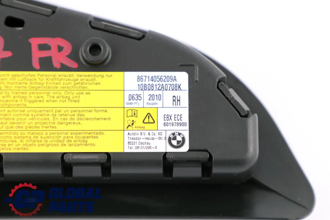  Module D'Air BMW E81 E82 E87 Latéral De Siège Avant Droit Noir - SKU 7140562 - Numéro de pièce 7140562