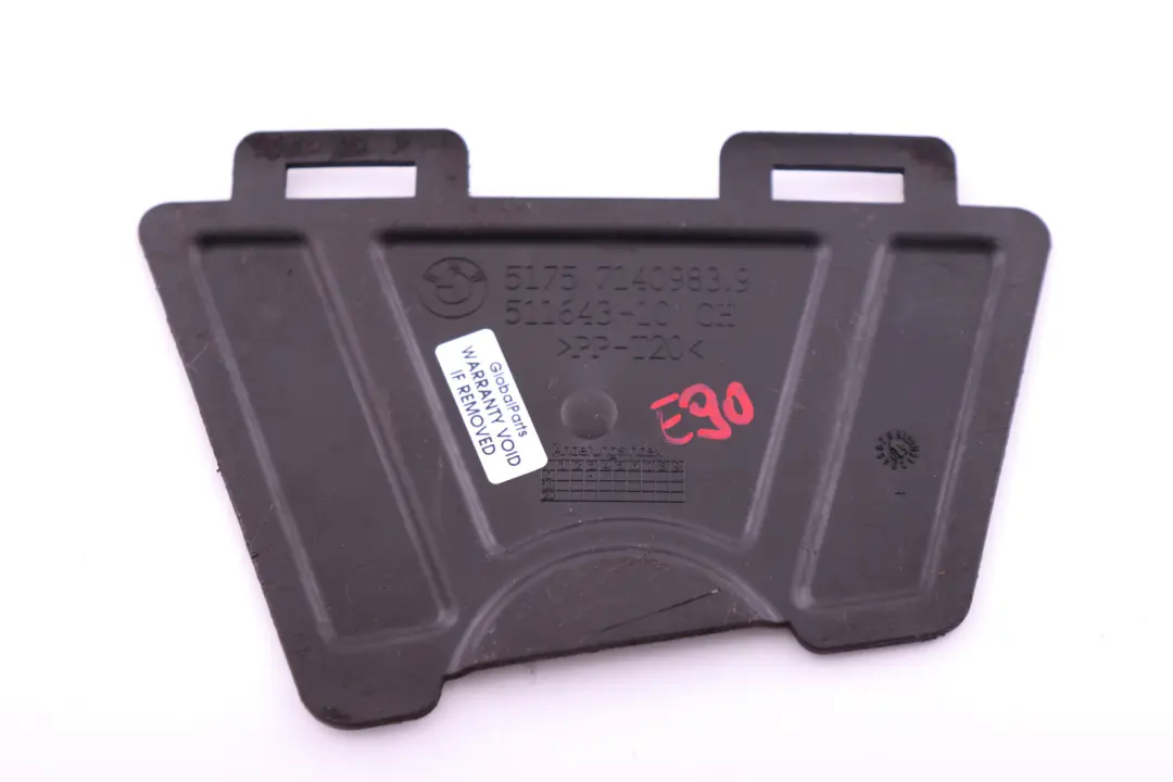 Tapa Compartimento Motor Screening para BMW E81 E90 E91 E92 E93 con número de pieza 7140983 BMW E81 E90 E91 E92 E93 Tapa Compartimento Motor Screening - SKU 7140983 - Número de pieza 7140983