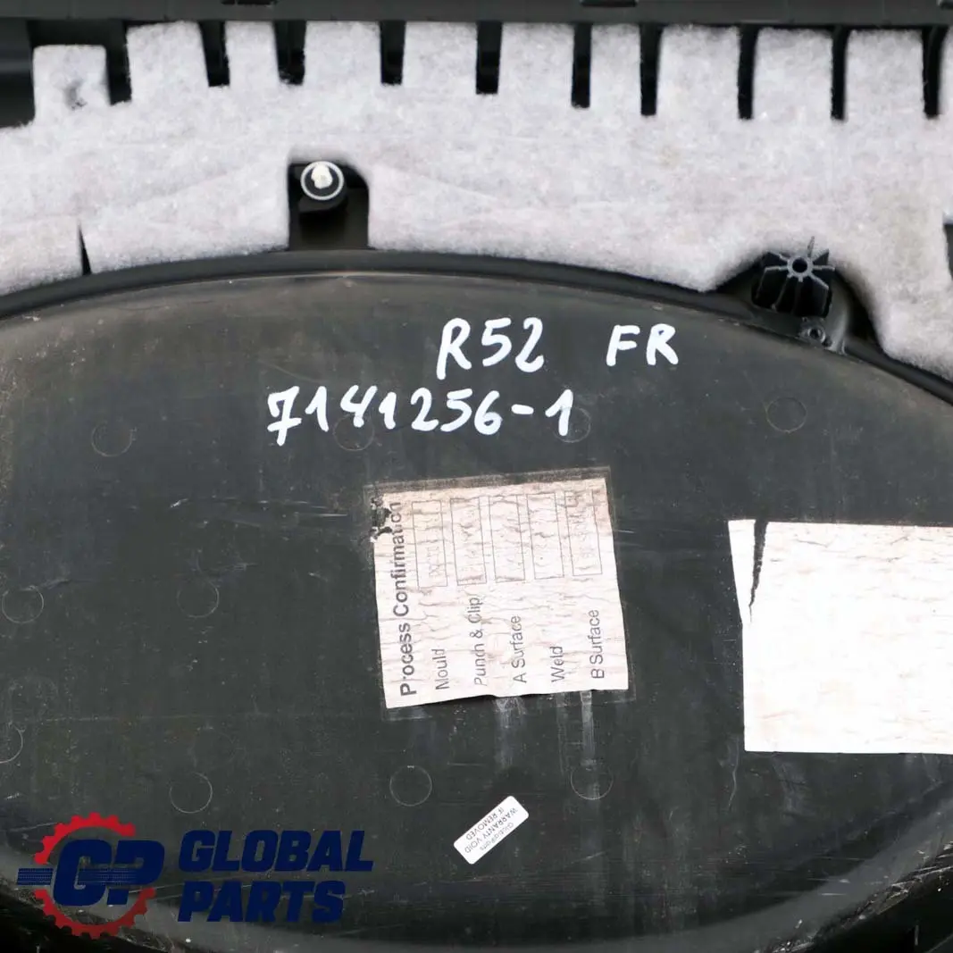 Front Right O/S Door Card Side Trim Panther Black Anthracite to Mini R50 R52 1 with Part number 7141256 Mini R50 R52 1 Front Right O/S Door Card Side Trim Panther Black Anthracite - SKU 7141256-1 - Part number 7141256