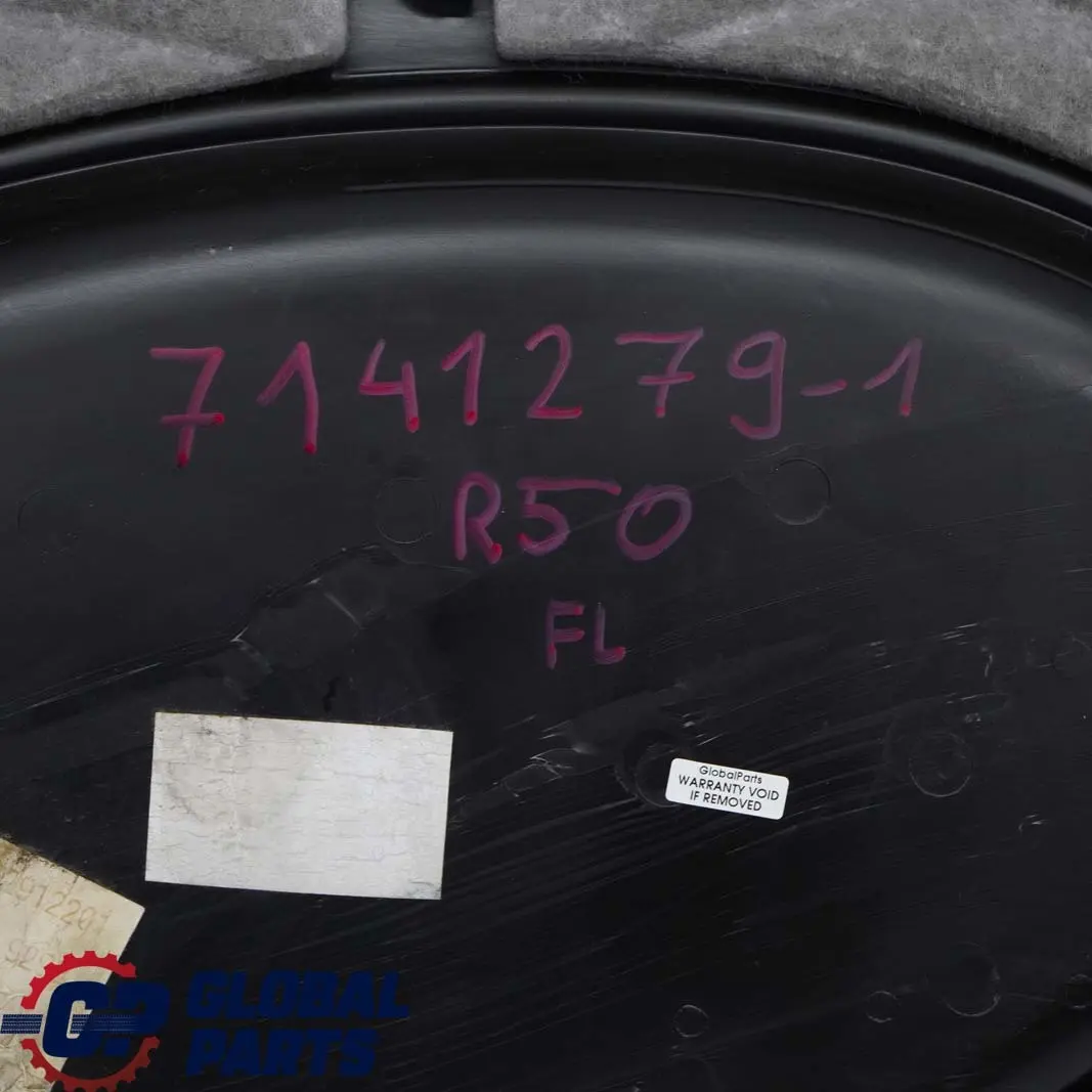 Front Left Door Card Side Trim Harman Kardon Panther Alloy Patina to Mini R50 R53 with Part number 7141279 Mini R50 R53 Front Left Door Card Side Trim Harman Kardon Panther Alloy Patina - SKU 7141279-1 - Part number 7141279