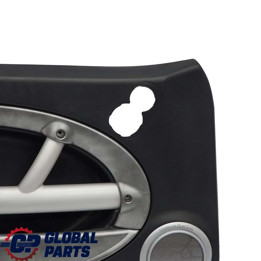 Front Left Door Card Side Trim Harman Kardon Panther Alloy Patina to Mini R50 R53 with Part number 7141279 Mini R50 R53 Front Left Door Card Side Trim Harman Kardon Panther Alloy Patina - SKU 7141279-1 - Part number 7141279