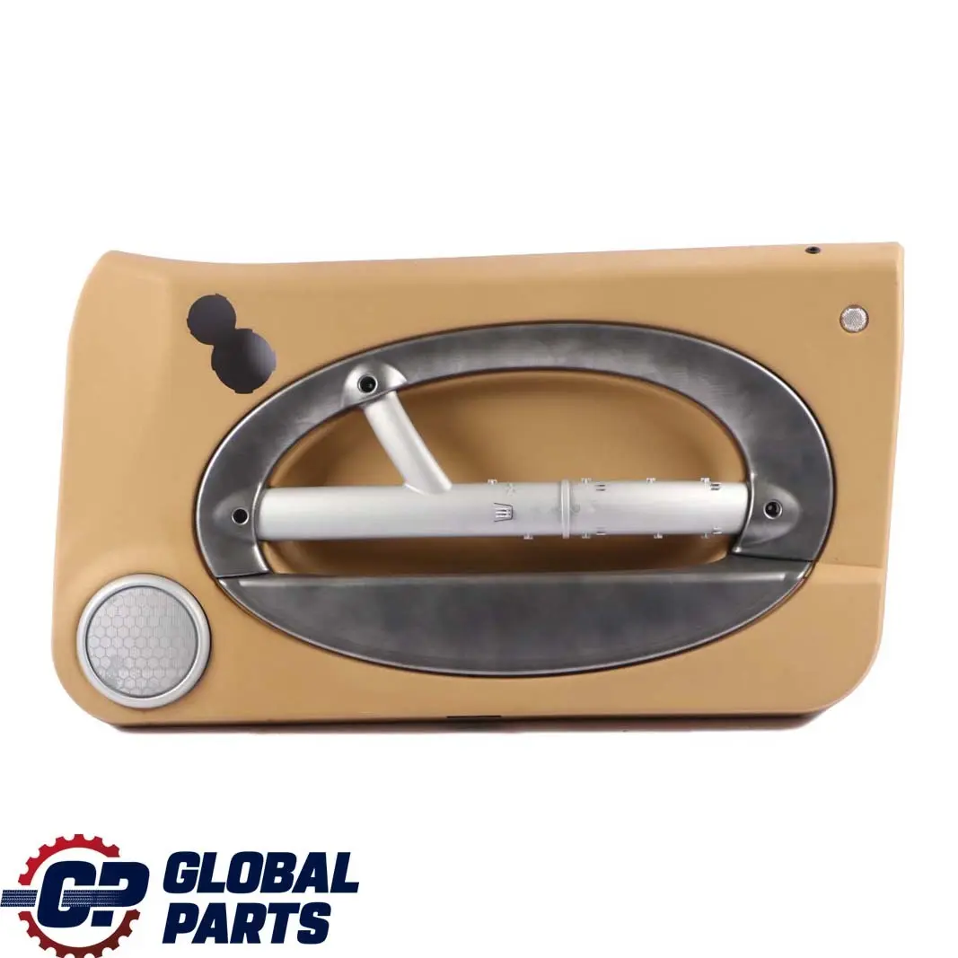 Front Right O/S Door Card Trim Panel Beige Alloy Patina to BMW Mini R50 R52 R53 with Part number 7141286 BMW Mini R50 R52 R53 Front Right O/S Door Card Trim Panel Beige Alloy Patina - SKU 7141286 - Part number 7141286