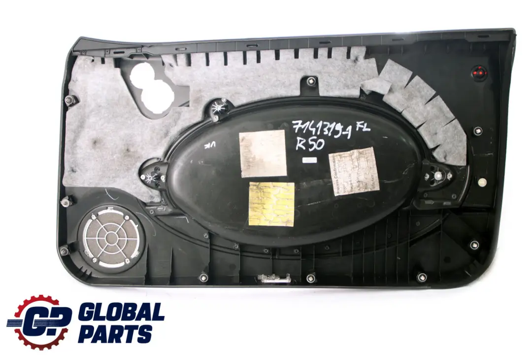 Front Left N/S Door Card Trim Hi-Fi Panther Black Hot Orange to BMW Mini R50 R53 with Part number 7141319 BMW Mini R50 R53 Front Left N/S Door Card Trim Hi-Fi Panther Black Hot Orange - SKU 7141319-1 - Part number 7141319