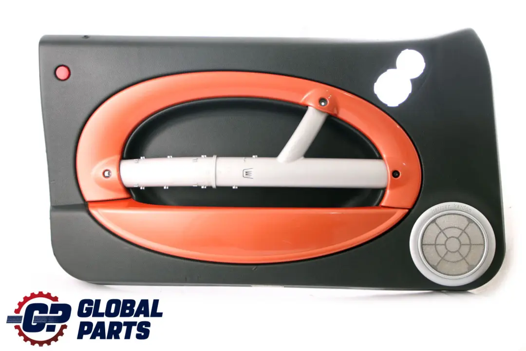 Front Left N/S Door Card Trim Hi-Fi Panther Black Hot Orange to BMW Mini R50 R53 with Part number 7141319 BMW Mini R50 R53 Front Left N/S Door Card Trim Hi-Fi Panther Black Hot Orange - SKU 7141319-1 - Part number 7141319