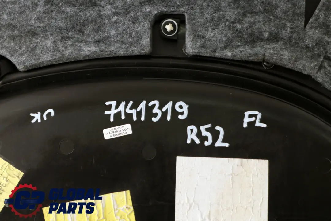 BMW Mini R50 R53 Front Left N/S Door Card Side Trim Panther Black Hot Orange - SKU 7141319 - Part number 7141319