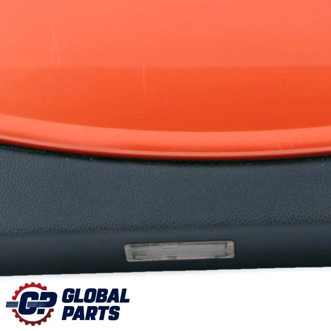 Front Right O/S Door Card Side Trim Panther Black Hot Orange to Mini R50 R53 with Part number 7141320 Mini R50 R53 Front Right O/S Door Card Side Trim Panther Black Hot Orange - SKU 7141320 - Part number 7141320