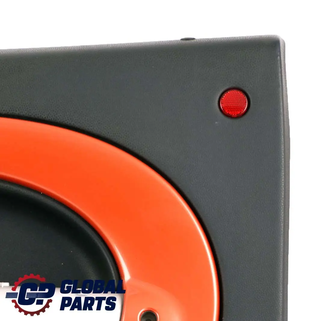 Front Right O/S Door Card Side Trim Panther Black Hot Orange to Mini R50 R53 with Part number 7141320 Mini R50 R53 Front Right O/S Door Card Side Trim Panther Black Hot Orange - SKU 7141320 - Part number 7141320