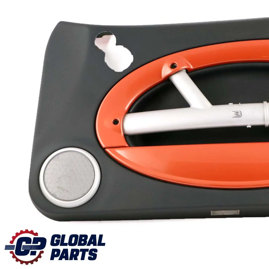 Front Right O/S Door Card Side Trim Panther Black Hot Orange to Mini R50 R53 with Part number 7141320 Mini R50 R53 Front Right O/S Door Card Side Trim Panther Black Hot Orange - SKU 7141320 - Part number 7141320