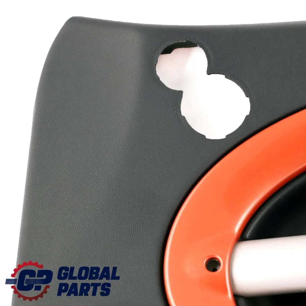 Front Right O/S Door Card Side Trim Panther Black Hot Orange to Mini R50 R53 with Part number 7141320 Mini R50 R53 Front Right O/S Door Card Side Trim Panther Black Hot Orange - SKU 7141320 - Part number 7141320