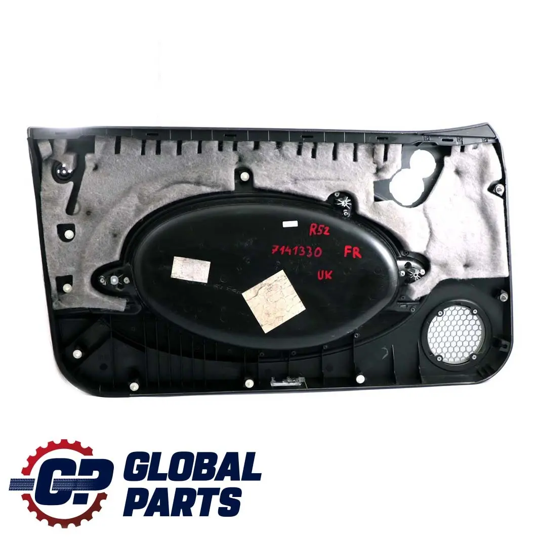 Front Right O/S Door Card Side Trim Panther Black Cool Blue to BMW Mini R50 R53 with Part number 7141330 BMW Mini R50 R53 Front Right O/S Door Card Side Trim Panther Black Cool Blue - SKU 7141330 - Part number 7141330