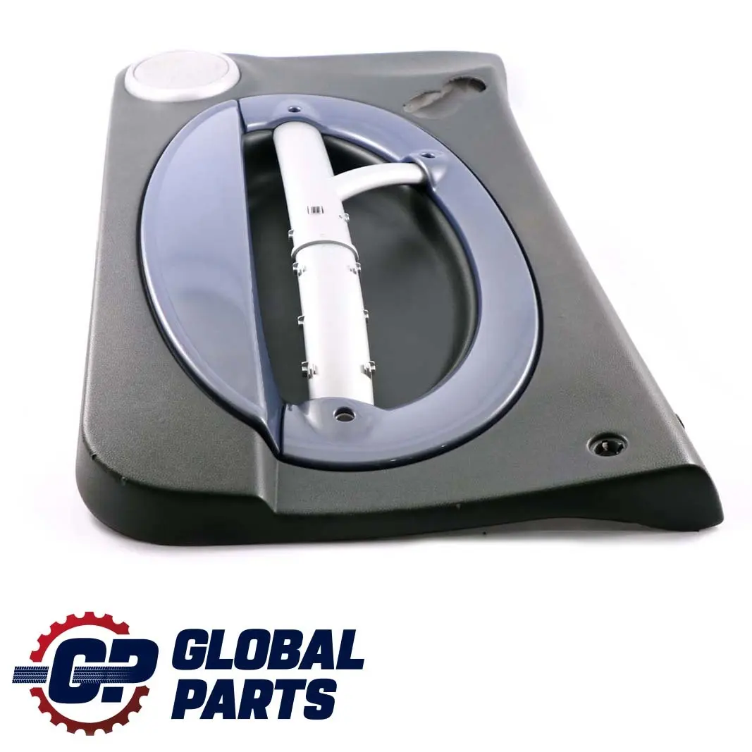 Front Right O/S Door Card Side Trim Panther Black Cool Blue to BMW Mini R50 R53 with Part number 7141330 BMW Mini R50 R53 Front Right O/S Door Card Side Trim Panther Black Cool Blue - SKU 7141330 - Part number 7141330